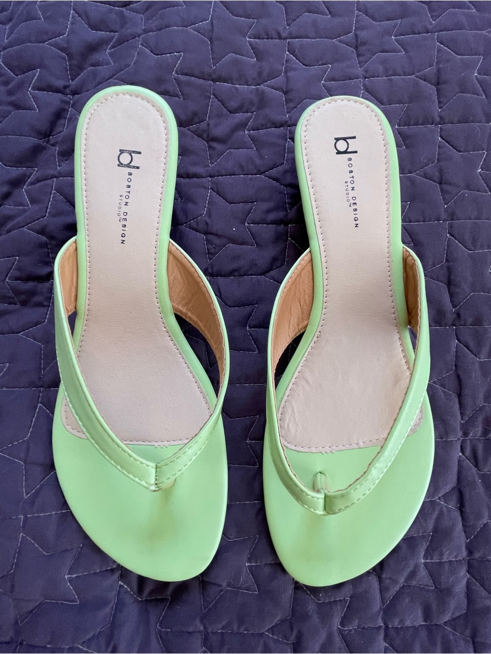 Boston Design Mint Green Women's Thong Sandals New